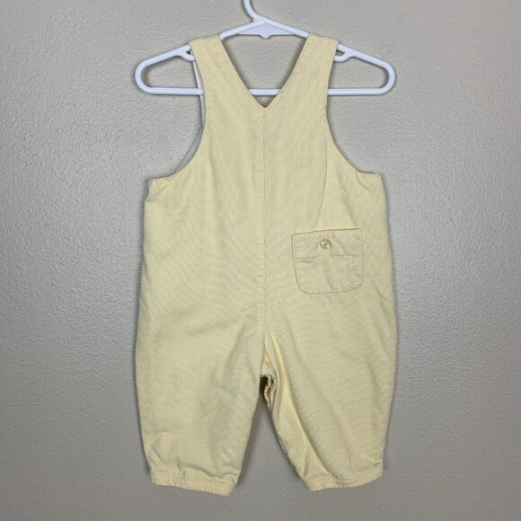 Baby Gap Corduroy Overalls Yellow Snap Leg Boys Girls Newborn NB - Picture 6 of 14